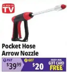 Ocean State Job Lot Pocket Hose Arrow Nozzle offer