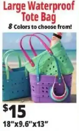 Ocean State Job Lot Large Waterproof Tote Bag offer