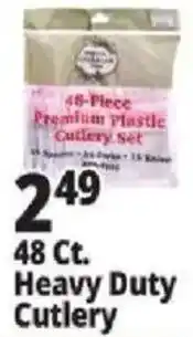 Ocean State Job Lot 48-piece premium plastic cutlery set offer