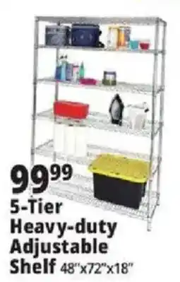 Ocean State Job Lot 5-tier heavy-duty adjustable shelf offer