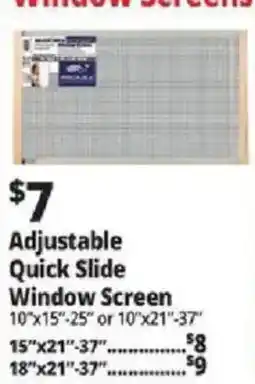 Ocean State Job Lot Adjustable Quick Slide Window Screen offer