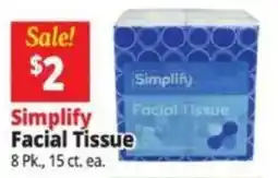 Ocean State Job Lot Simplify facial tissue offer