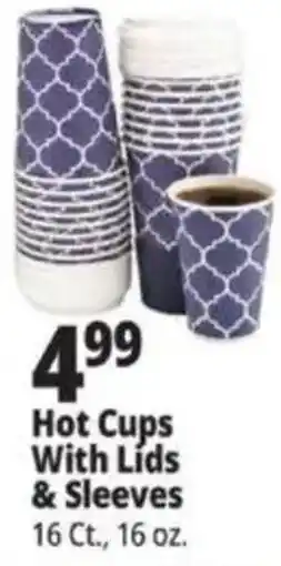 Ocean State Job Lot Hot Cups With Lids & Sleeves offer