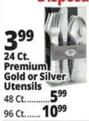 Ocean State Job Lot Premium Gold or Silver Utensils offer