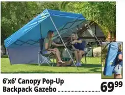 Ocean State Job Lot 6'x6' Canopy Pop-Up Backpack Gazebo offer