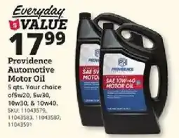 Rural King Providence Automotive Motor Oil offer