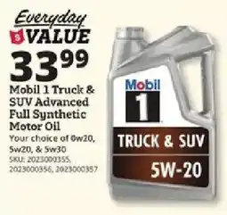 Rural King Mobil 1 Truck & SUV Advanced Full Synthetic Motor Oil offer