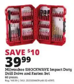 Rural King Milwaukee shockwave impact duty drill drive and fasten set offer