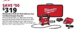 Rural King Milwaukee M18 18-Volt Lithium-Ion Cordless Grease Gun Kit offer
