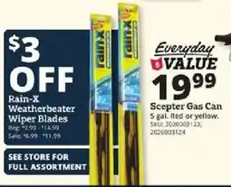 Rural King Rain-X Weatherbeater Wiper Blades offer