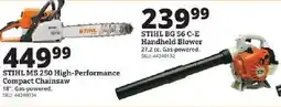 Rural King Stihl ms 250 high-performance compact chainsaw offer