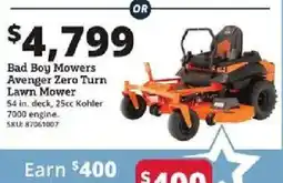 Rural King Bad Boy Mowers Avenger Zero Turn Lawn Mower offer