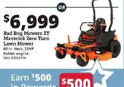 Rural King Bad Boy Mowers ZT Maverick Zero Turn Lawn Mower offer