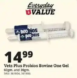 Rural King Vets Plus Probios Bovine One Gel offer