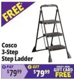 Ocean State Job Lot Cosco 3-Step Step Ladder offer