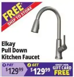 Ocean State Job Lot Elkay pull down kitchen faucet offer