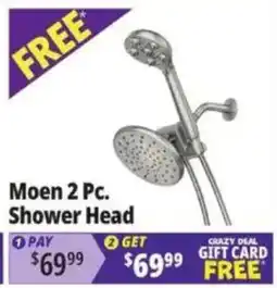 Ocean State Job Lot Moen 2 Pc. Shower Head offer