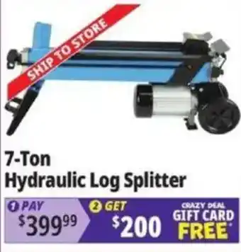 Ocean State Job Lot 7-ton hydraulic log splitter offer