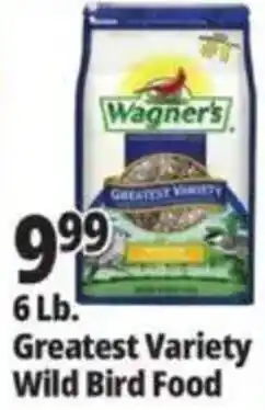 Ocean State Job Lot Wagner's greatest variety wild bird food offer