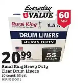 Rural King Rural King Heavy Duty Clear Drum Liners offer