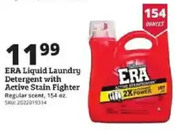 Rural King Era liquid laundry detergent with active stain fighter offer