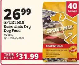Rural King Sportmix essentials dry dog food offer
