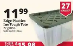 Rural King Edge Plastics Inc Tough Tote offer