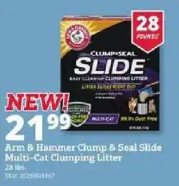 Rural King Arm & Hammer Clump & Seal Slide Multi-Cat Clumping Litter offer