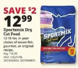 Rural King Sportsmix dry cat food offer