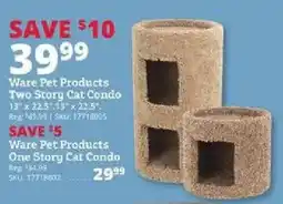 Rural King Ware Pet Products Two Story Cat Condo offer