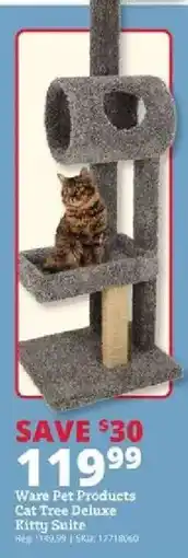 Rural King Ware Pet Products Cat Tree Deluxe Kitty Suite offer