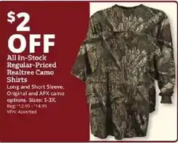 Rural King Realtree Camo Shirts offer
