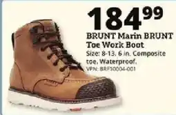 Rural King Brunt Marin Brunt Toe Work Boot offer