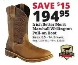 Rural King Irish Setter Men's Marshall Wellington Pull-on Boot offer
