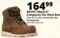 Rural King Brunt Marin 6" Composite Toe Work Boot offer