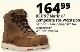 Rural King Brunt Marin 6" Composite Toe Work Boot offer