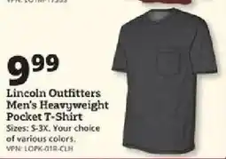 Rural King Lincoln Outfitters Men's Heavyweight Pocket T-Shirt offer