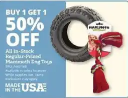 Rural King Mammoth dog toys offer