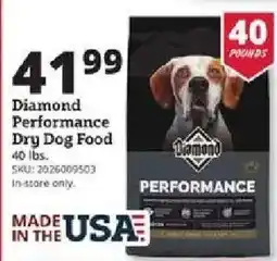 Rural King Diamond Performance Dry Dog Food offer