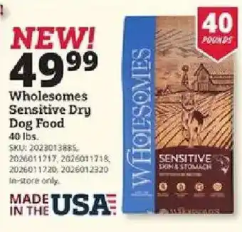 Rural King Wholesomes Sensitive Dry Dog Food offer