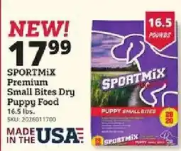 Rural King Sportmix premium small bites dry puppy food offer