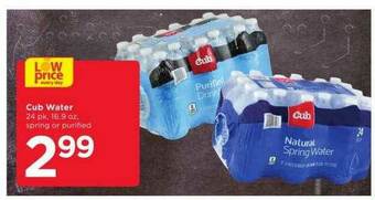 Cub Foods Cub Water offer