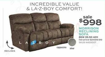 Slumberland Furniture Morrison Reclining Sofa offer