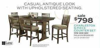 Slumberland Furniture Charleston 5 Piece Counter Set offer
