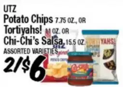Western Beef UTZ Potato Chips 7.75 OZ., OR Tortiyahs! 11 OZ. OR Chi-Chi's Salsa 15.5 OZ offer