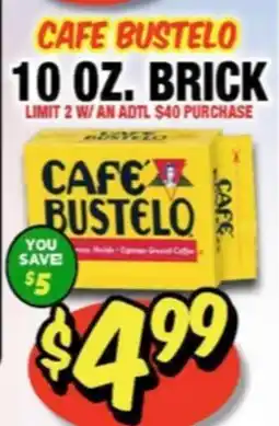 Western Beef CAFE BUSTELO 10 OZ. BRICK offer