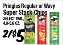 Western Beef Pringles Regular or Wavy Super Stack Chips offer