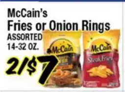 Western Beef McCain's Fries or Onion Rings offer