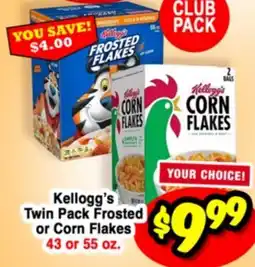 Western Beef Kellogg's Twin Pack Frosted or Corn Flakes offer