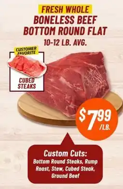 Western Beef FRESH WHOLE BONELESS BEEF BOTTOM ROUND FLAT offer